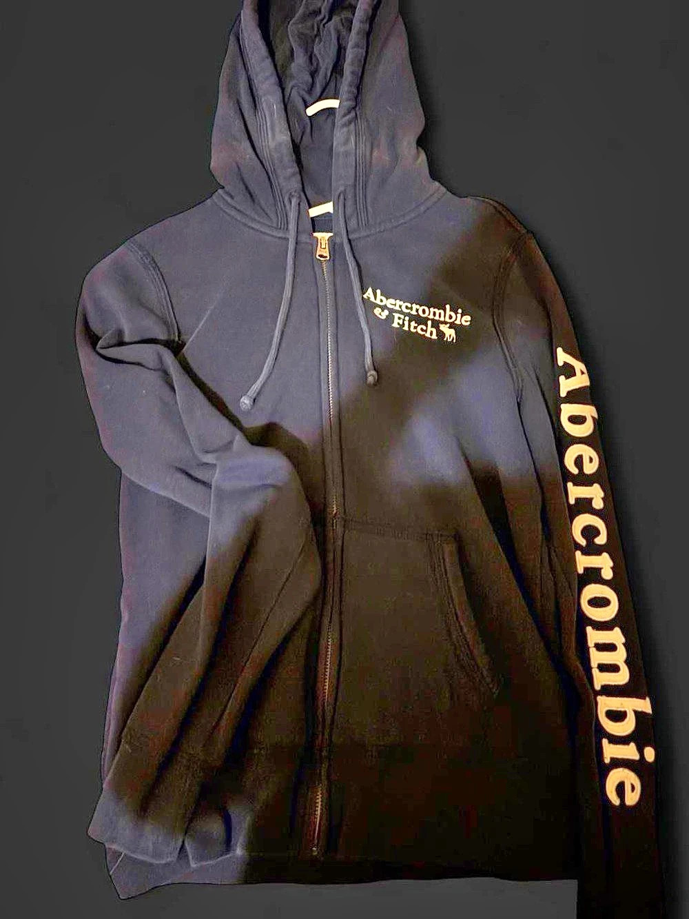 Abercrombie & Fitch Soft A&F Collection Full Zip Hoodie Black XS